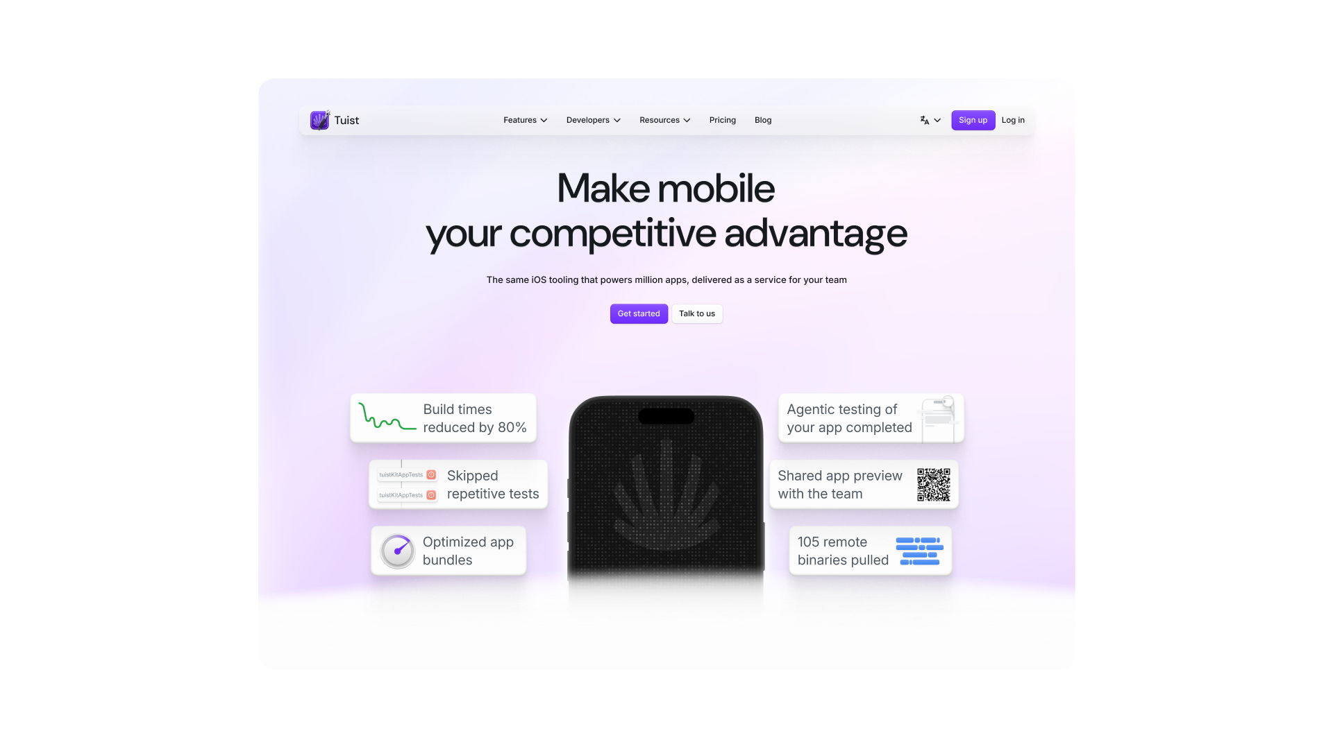 Final version of Tuist landing page