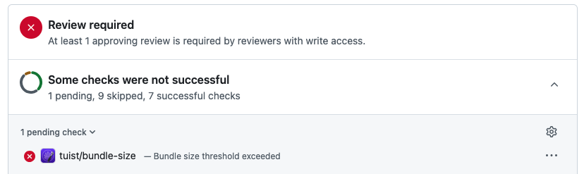 Bundle size thresholds settings
